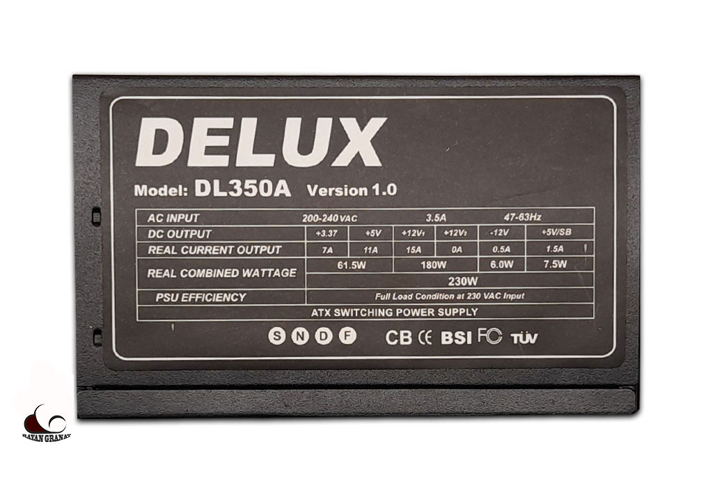 منبع تغذیه کامپیوتر DELUXE 230W